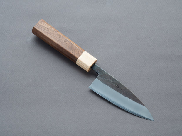 Hitohira - TD - Blue # 2 - Stainless Clad - 105mm Utility - Walnut Handle