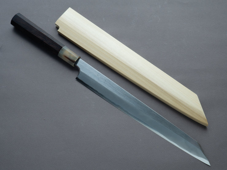 Hitohira - Togashi - White #1 - Tachi - 270mm Kiritsuke Yanagiba - Ebony Handle (Saya)