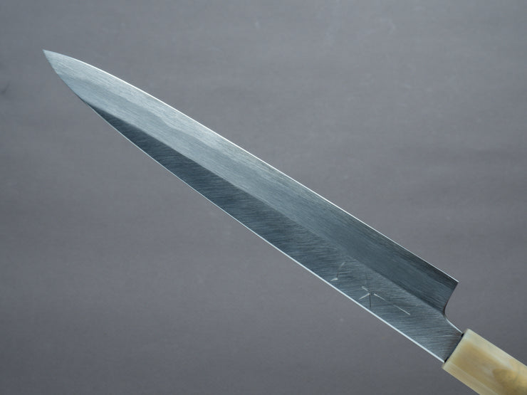 Hitohira - Kikuchiyo x Manzo - Blue #2 - Yanagiba - 210mm - Ebony Handle - Saya