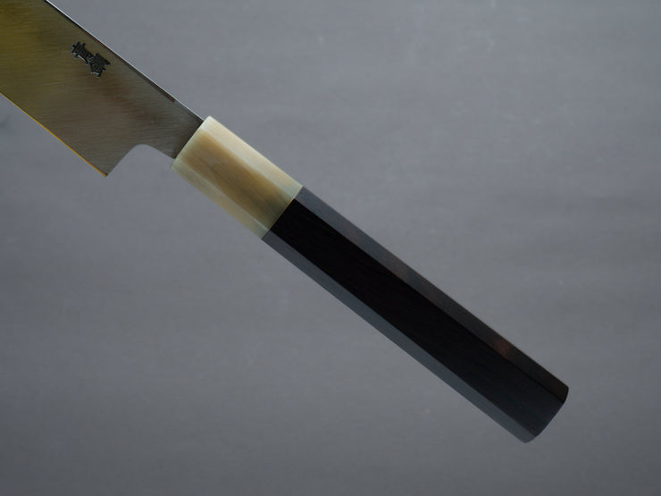 Hitohira - Kikuchiyo x Manzo - Blue #2 - Yanagiba - 210mm - Ebony Handle - Saya
