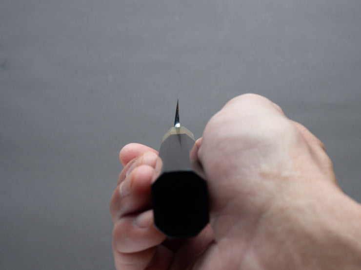 Hitohira - Kikuchiyo x Manzo - Blue #2 - Yanagiba - 210mm - Ebony Handle - Saya