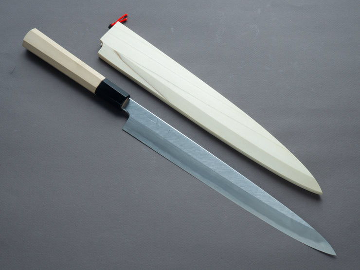 Hitohira - Tanaka x Manzo - Blue #1 - Yanagiba - 270mm - Magnolia Handle - Saya