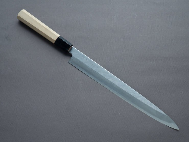 Hitohira - Tanaka x Manzo - Blue #1 - Yanagiba - 270mm - Magnolia Handle - Saya