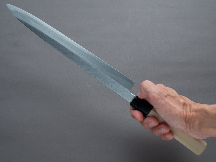 Hitohira - Tanaka x Manzo - Blue #1 - Yanagiba - 270mm - Magnolia Handle - Saya