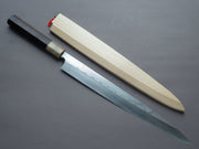 Hitohira - Togashi - Blue #1 - Mizu Honyaki - 330mm Yanagiba - Taihei Ebony Handle - Saya