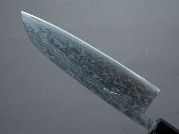 Hitohira - Harima Forged - Blue #2 - Stainless Clad - Nickel Damascus - Santoku - 165mm - Walnut Handle