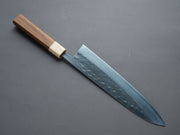 Hitohira - TD - SLD - Stainless Clad - Tsuchime - Gyuto - 240mm - Walnut Handle