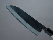 Hitohira - TD - Blue #2 Stainless Clad - Kurouchi - Santoku - 165mm - Magnolia D-Shaped Handle