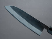 Hitohira - TD - Blue #2 Stainless Clad - Kurouchi - Santoku - 165mm - Magnolia Handle