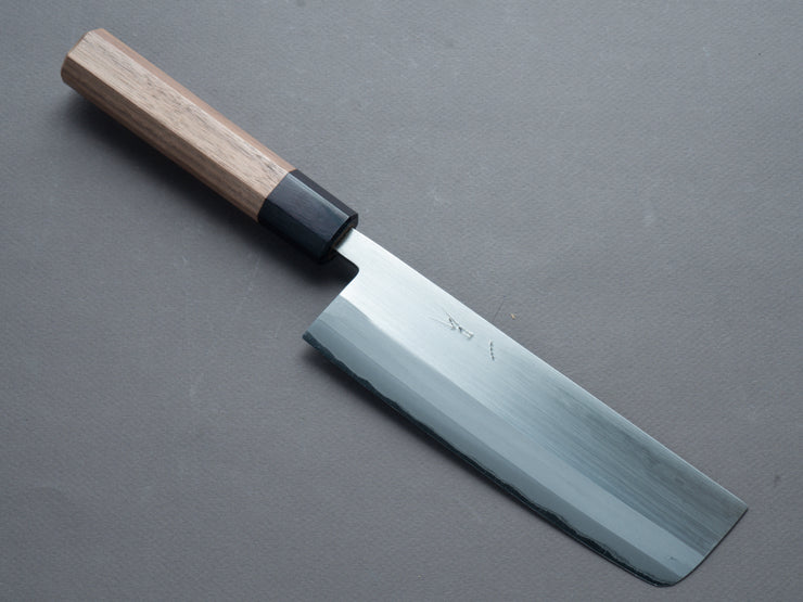 Hitohira - Harima Forged - Blue #2 - Stainless Clad - Migaki - Nakiri 165mm - Walnut Handle