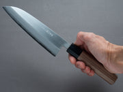 Hitohira - Harima Forged - Stainless Clad - Blue #2 - Migaki - Santoku - 165mm - Walnut Handle