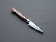 Hitohira - Imojiya ST - Tsuchime Damascus - Paring - Western Imitation Mahogany Handle