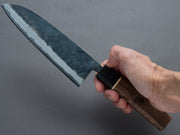 Hitohira - Tosa - White #2 - Kurouchi - Santoku - 165mm - Walnut Handle (Ziricote Ferrule)