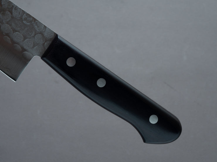 Hitohira - Imojiya - Kuma - Blue #2 - Nashiji Tsuchime - Santoku 170mm - Western Handle (No Bolster)