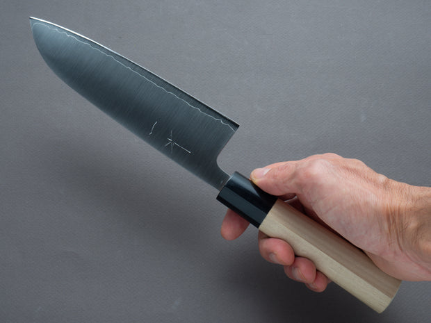 Hitohira - Futana - Stainless - Migaki - Santoku - 170mm - Magnolia Handle (D-Shape)