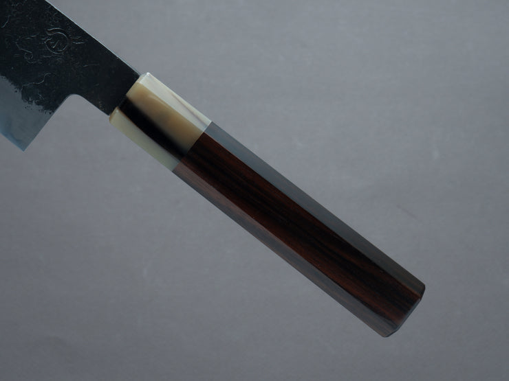 Hitohira - Hinode - Nashiji - White #2 - Santoku 180mm - Ebony Handle (White Horn)