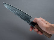 Hitohira - HG - Tsuchime - Damascus - Gyuto - 180mm - Walnut Handle