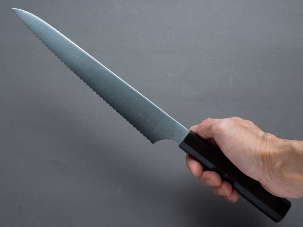 Hitohira - Imojiya - TH - Stainless - Bread Knife 240mm - Ebony Handle