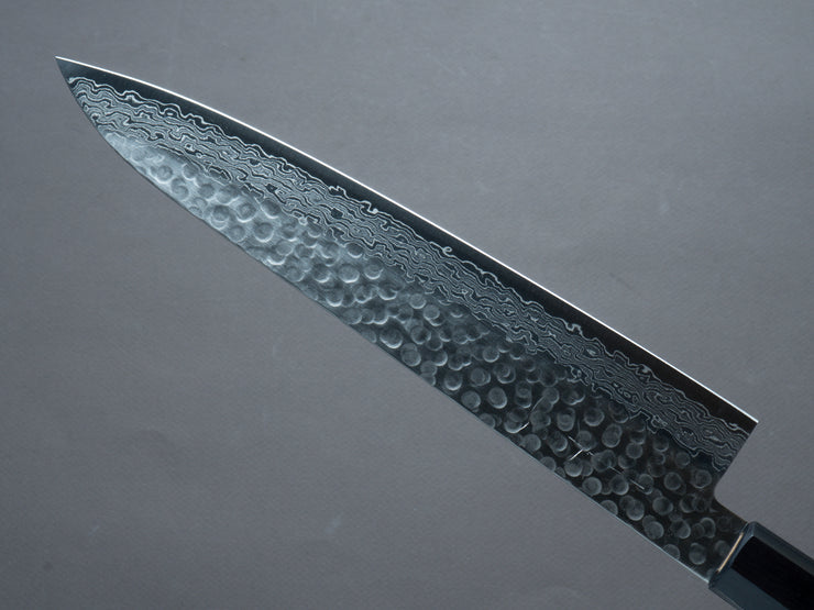 Hitohira - HG - Tsuchime Damascus - Gyuto - 240mm - Walnut Handle