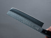 Hitohira - Imojiya - Kuma - Blue #2 - Nashiji - Tsuchime - Nakiri - 160mm - Western Pakka Handle