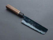 Hitohira - Blue #1 - Kurouchi - Nakiri 165mm - Walnut Handle