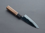 Hitohira - Blue #1 - Kurouchi - Santoku - 125mm - Walnut Handle