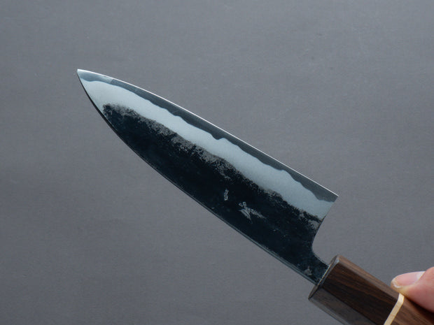 Hitohira - Blue #1 - Kurouchi - Santoku - 125mm - Walnut Handle