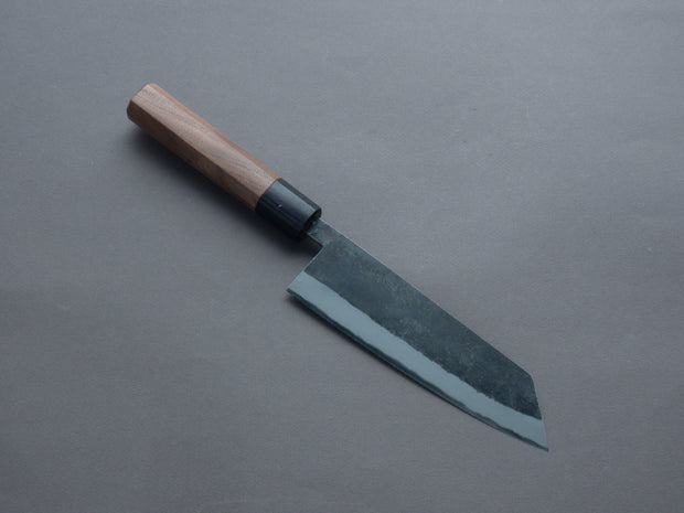 Hitohira - Harima Forged - Blue #2- Stainless Clad - Kurouchi - Bunka 165mm - Walnut Handle