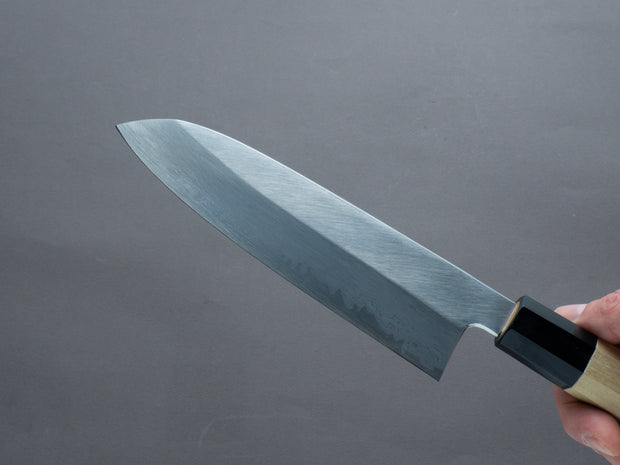 Hitohira - Gorobei x Ren - White #2 - Damascus - 180mm - Santoku - Magnolia Handle