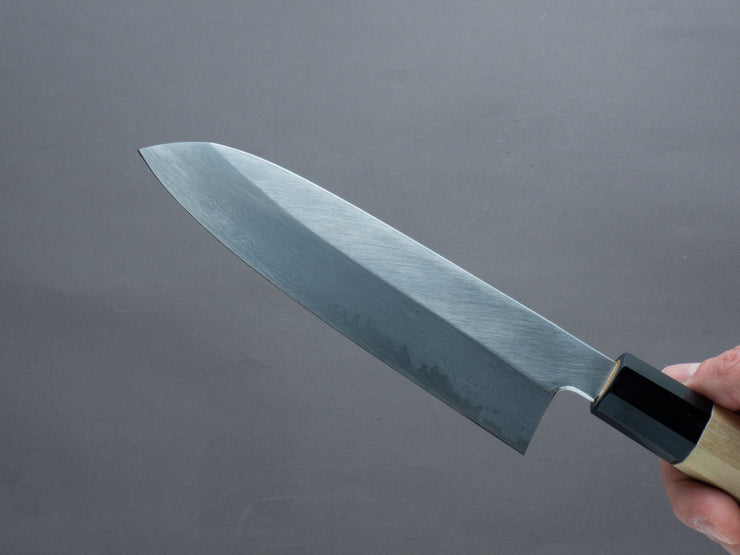 Hitohira - Gorobei x Ren - White #2 - Damascus - 180mm - Santoku - Magnolia Handle