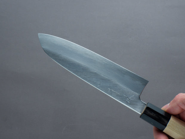 Hitohira - Gorobei x Ren - White #2 - Damascus - 180mm - Santoku - Magnolia Handle