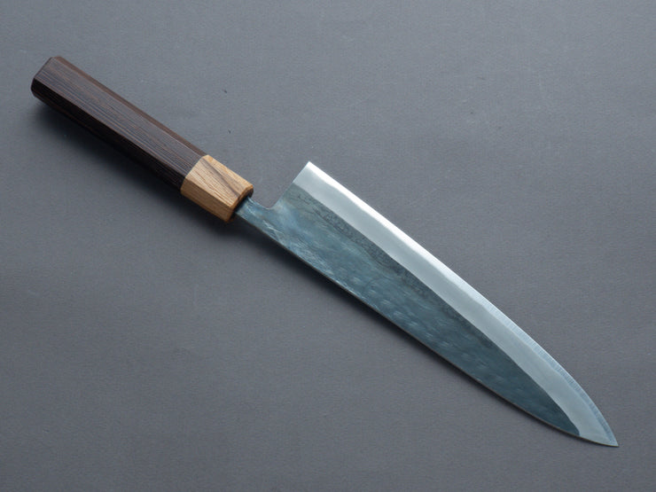 Hitohira - TD - Blue #2 - Stainless Clad - Kurouchi - Gyuto 210mm - Wenge Handle