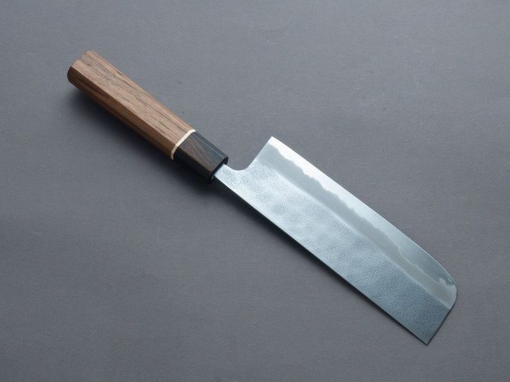 Hitohira - YG - Nashiji - White #2 - Nakiri - 165mm - Walnut Handle (Ziricote Ferrule)