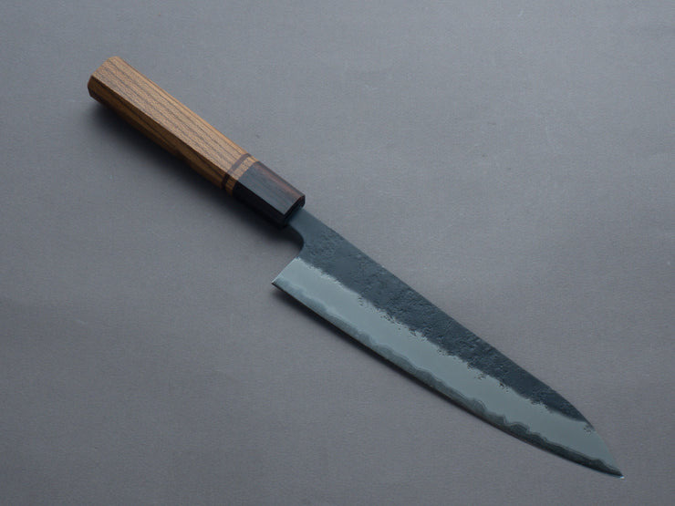 Hitohira - Futana - Blue Super - Kurouchi - Gyuto - 210mm - Jindai Elm Handle