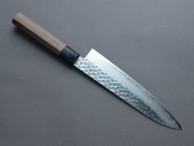 Hitohira - HG - Tsuchime Damascus - Gyuto - 210mm - Walnut Handle