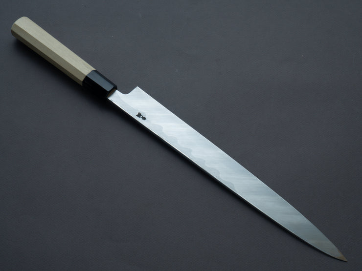 Hitohira - Kikuchiyo x Manzo - Blue #2 - Yanagiba - 300mm - Magnolia Handle - Saya