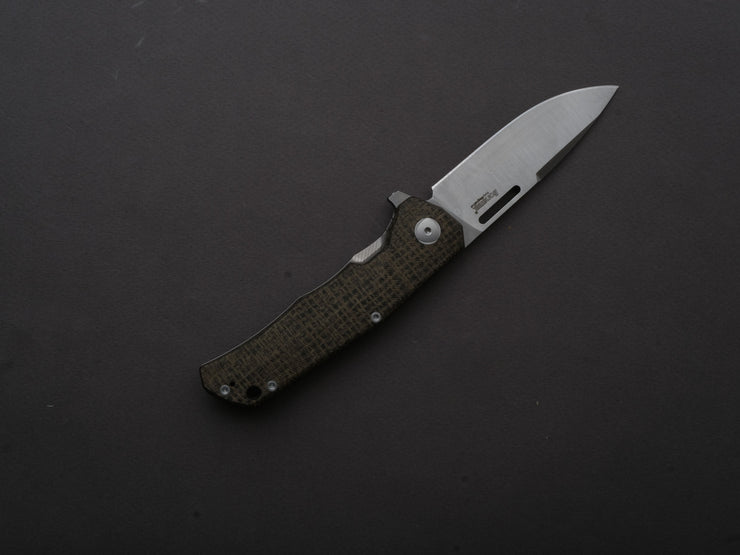 LionSTEEL - Folding Knife - Q4TTRO - Frame Lock - Magnacut - 84mm - Natural Canvas