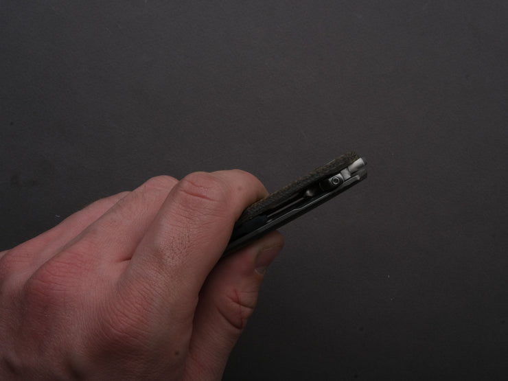 LionSTEEL - Folding Knife - Q4TTRO - Frame Lock - Magnacut - 84mm - Natural Canvas