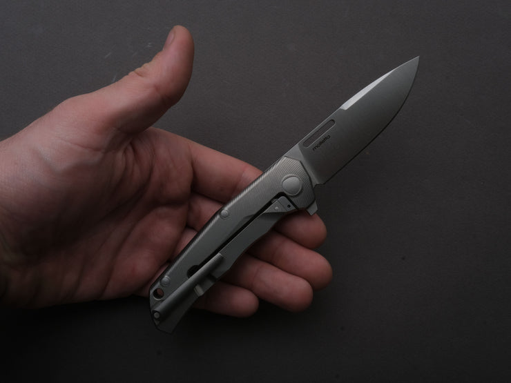 LionSTEEL - Folding Knife - Q4TTRO - Frame Lock - Magnacut - 84mm - Natural Canvas