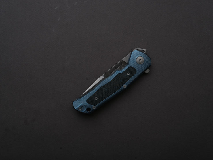 LionSTEEL - Folding Knife - Q4TTRO - Frame Lock - Magnacut - 84mm - Blue Titanium
