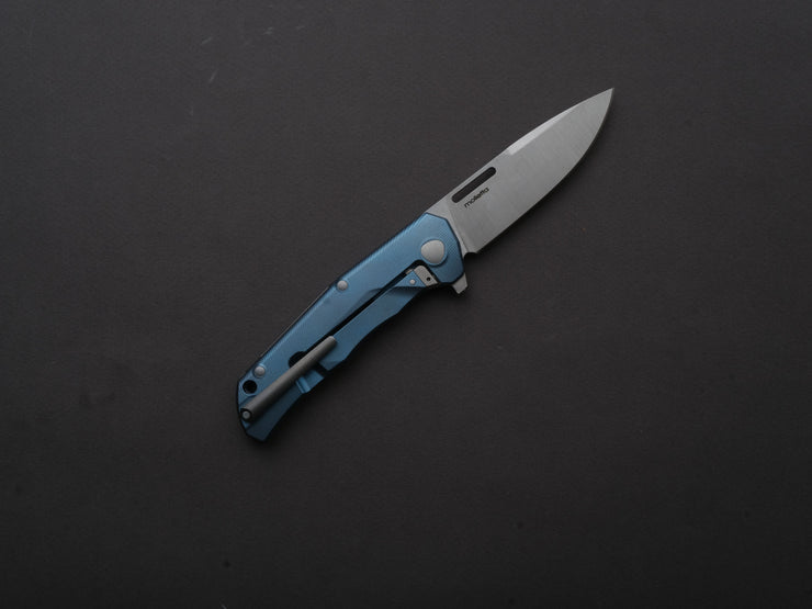 LionSTEEL - Folding Knife - Q4TTRO - Frame Lock - Magnacut - 84mm - Blue Titanium