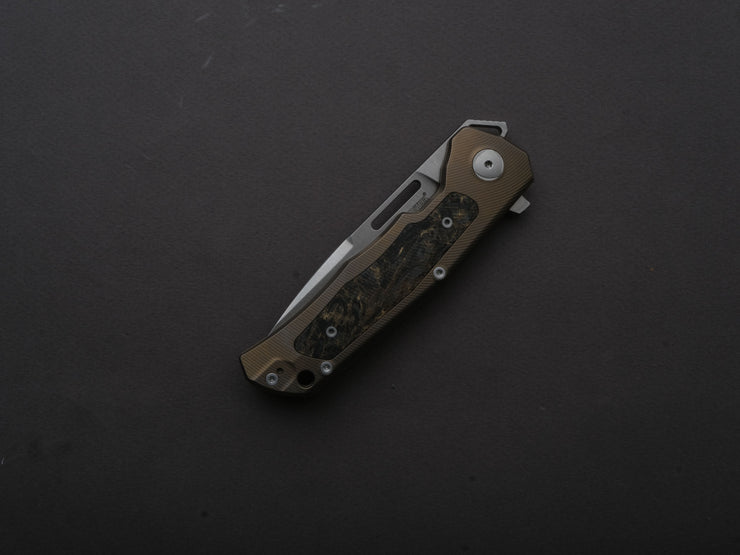 LionSTEEL - Folding Knife - Q4TTRO - Frame Lock - Magnacut - 84mm - Bronze Titanium