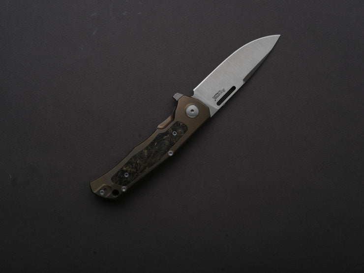 LionSTEEL - Folding Knife - Q4TTRO - Frame Lock - Magnacut - 84mm - Bronze Titanium