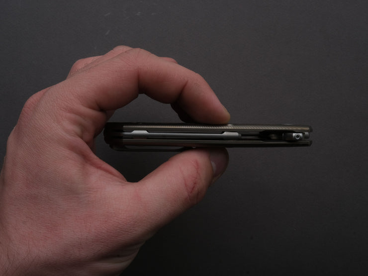 LionSTEEL - Folding Knife - Q4TTRO - Frame Lock - Magnacut - 84mm - Bronze Titanium