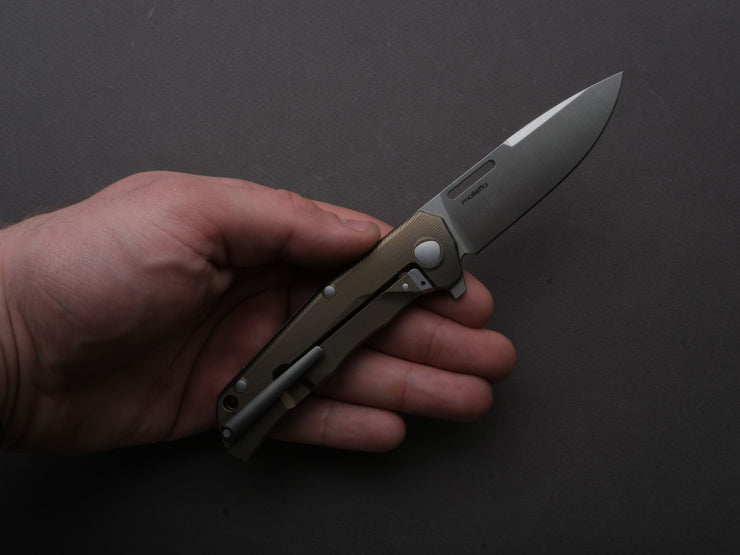 LionSTEEL - Folding Knife - Q4TTRO - Frame Lock - Magnacut - 84mm - Bronze Titanium
