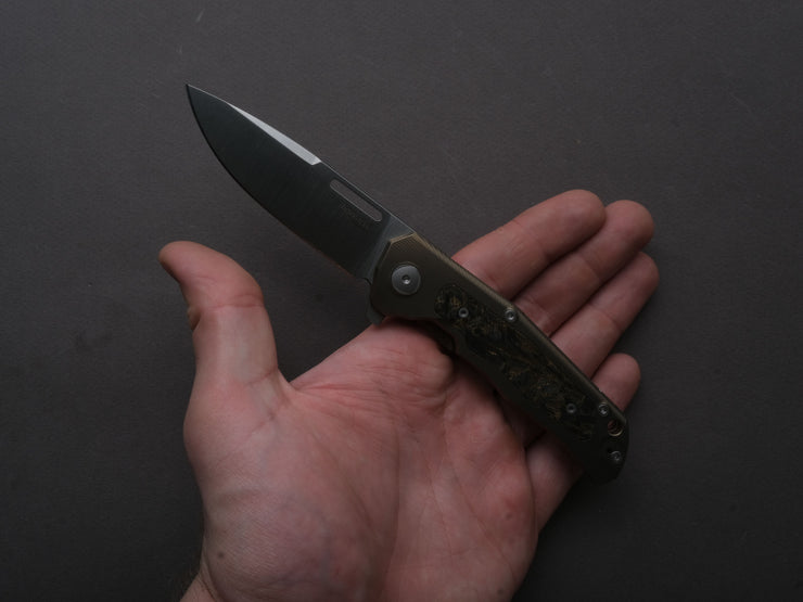 LionSTEEL - Folding Knife - Q4TTRO - Frame Lock - Magnacut - 84mm - Bronze Titanium