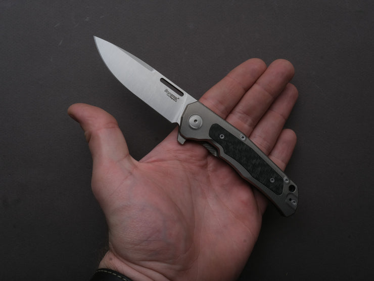 LionSTEEL - Folding Knife - Q4TTRO - Frame Lock - Magnacut - 84mm - Titanium