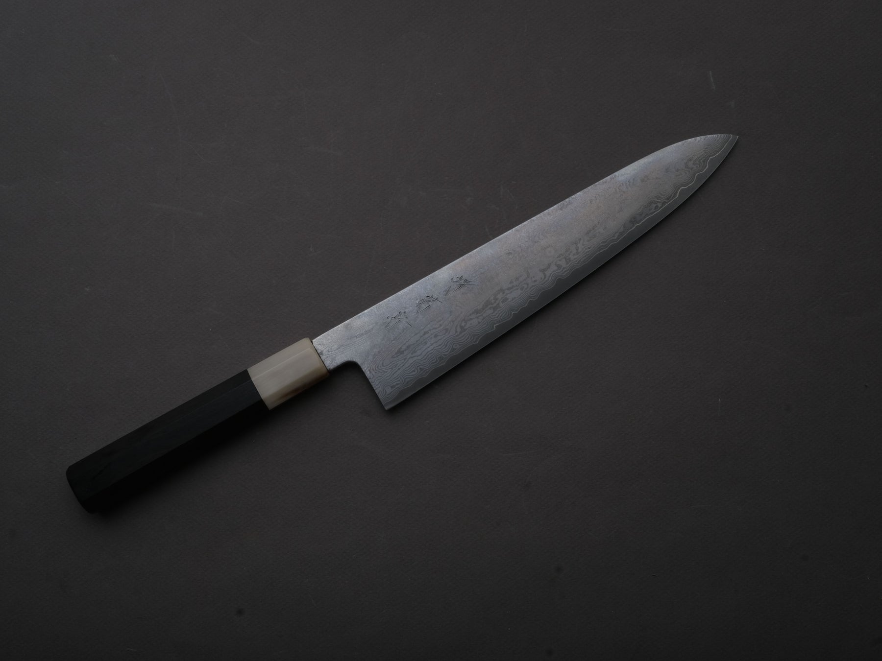 武具 sui Sakai Kikumori - Seiun - VG10 - Damascus - Gyuto - 240mm - Ebony