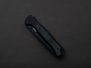 lionSTEEL - SOLID Folding Knife - Frame Lock - Skinny - MagnaCut - 85mm - Black Stonewash - Black Aluminum Handle