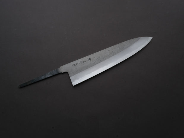 Sakai Kikumori - Kikumori x Strata Custom - Tanaka - Blue Super - Nashiji - 255mm Gyuto - No Handle - Signed Tang